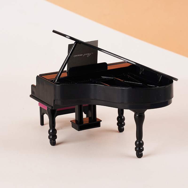 Sustainable Living Principles - 1:12 ドールハウスミニチュアピアノスツール付き楽器椅子モデルリビングルーム家具装飾おもちゃドールハウスアクセサリー