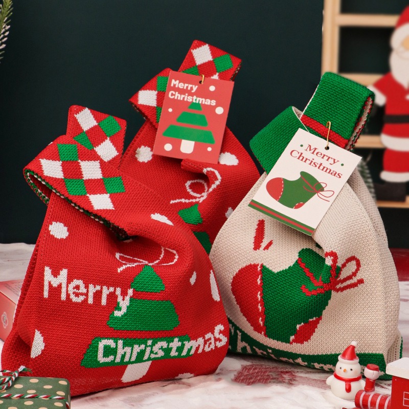 Linen Bag Bulk - 小さなクリスマスギフトバッグ イブパック アップルリネン包装バッグ アクセサリー クリスマスデコレーション ミステリーボックス