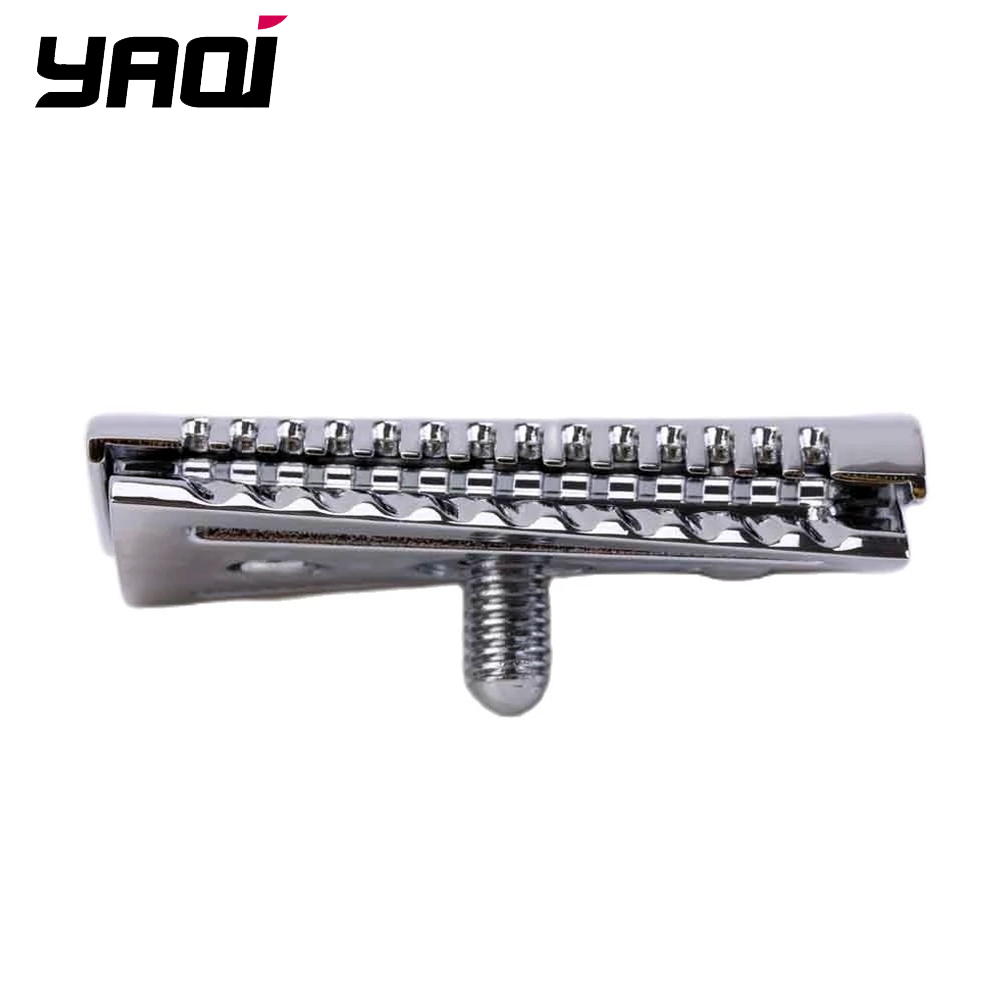 Safety Razor Handle - YAQI トップアグレッシブクロームカラー両刃メンズスラント安全かみそりヘッド交換アクセサリー
