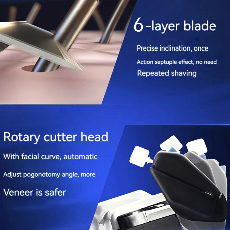 高品質男性用安全カミソリ刃6層ドイツ製ステンレス鋼シェービン - Safety Razor Handle のレビューと価格
