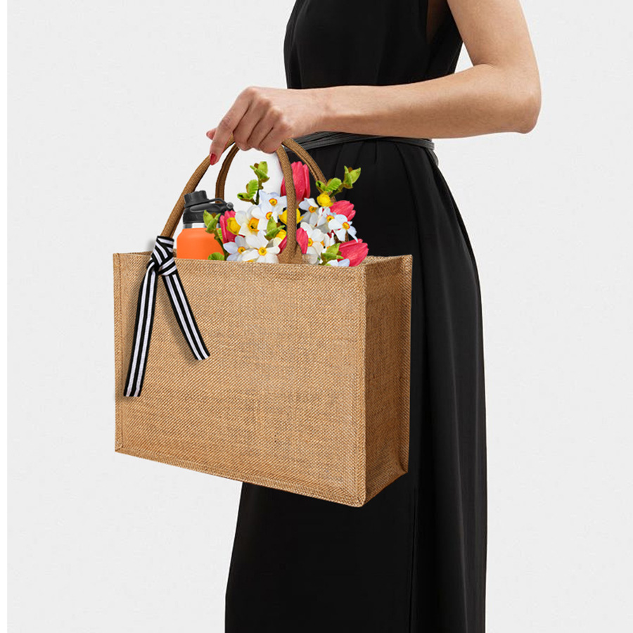 新しいリネン製トートバッグ 大容量トートバッグ 蝶ネクタイシ - Linen Bag Bulk のレビューと価格