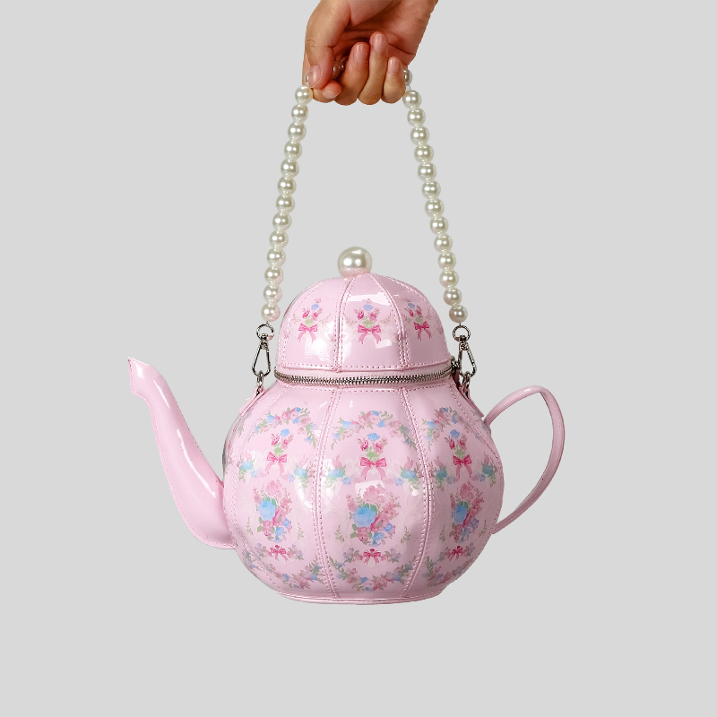 パールチェーンティーポットクロスボディバッグ女性用ショルダー - Linen Bag Bulk のレビューと価格