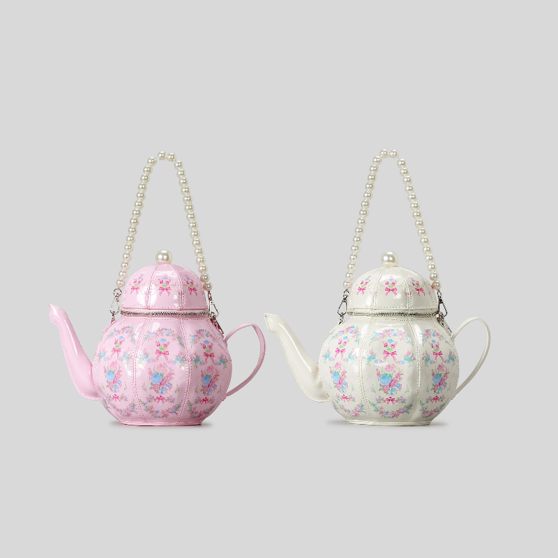 パールチェーンティーポットクロスボディバッグ女性用ショルダー - Linen Bag Bulk のレビューと価格
