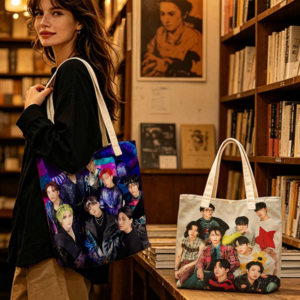 K-POPグループA-Ateezの軽量折りたたみ式トートバッ - Linen Bag Bulk のレビューと価格