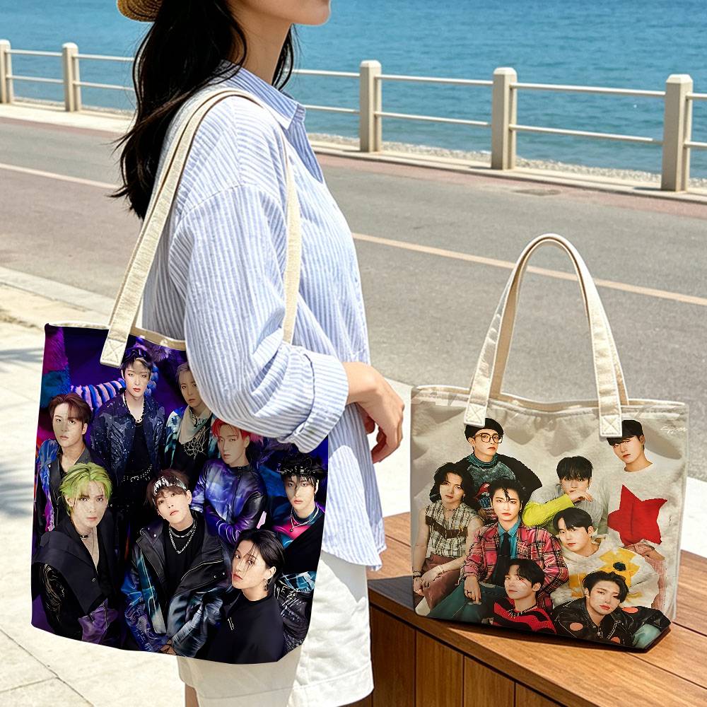 K-POPグループA-Ateezの軽量折りたたみ式トートバッ - Linen Bag Bulk のレビューと価格