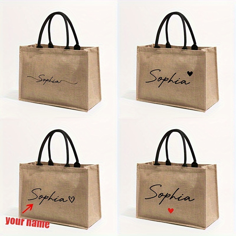 カスタムネームパターンショッピングパーソナライズされたビーチ - Linen Bag Bulk のレビューと価格