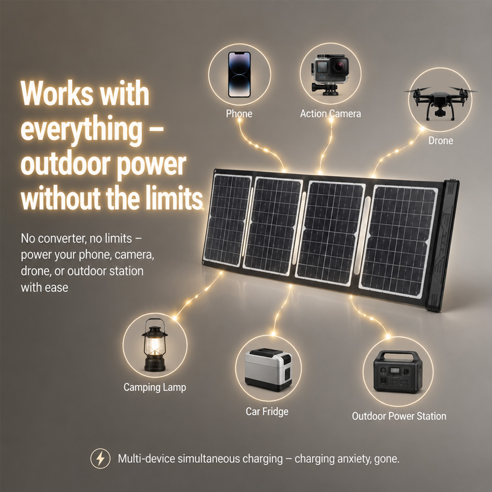 40W 18Vの折りたたみ式ソーラーパネル（コントローラー付 - Solar Charger Panel Foldable のレビューと価格