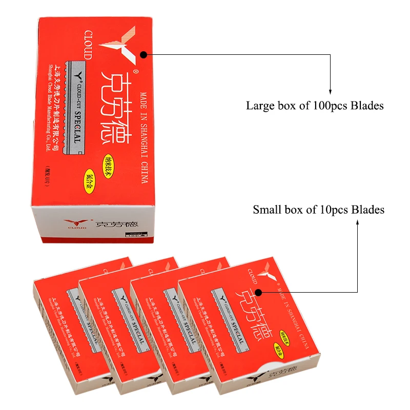 Meisha 50/100 個安全ヘアトリミングかみそりの刃 - Safety Razor Handle のレビューと価格