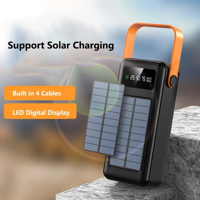 100000mAh パワーバンク ポータブル充電器 ソーラー - Solar Charger Panel Foldable のレビューと価格