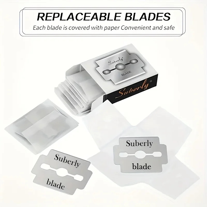 ステンレス製安全かみそり刃、ハーフシングルエッジ、昔ながらの - Safety Razor Handle のレビューと価格