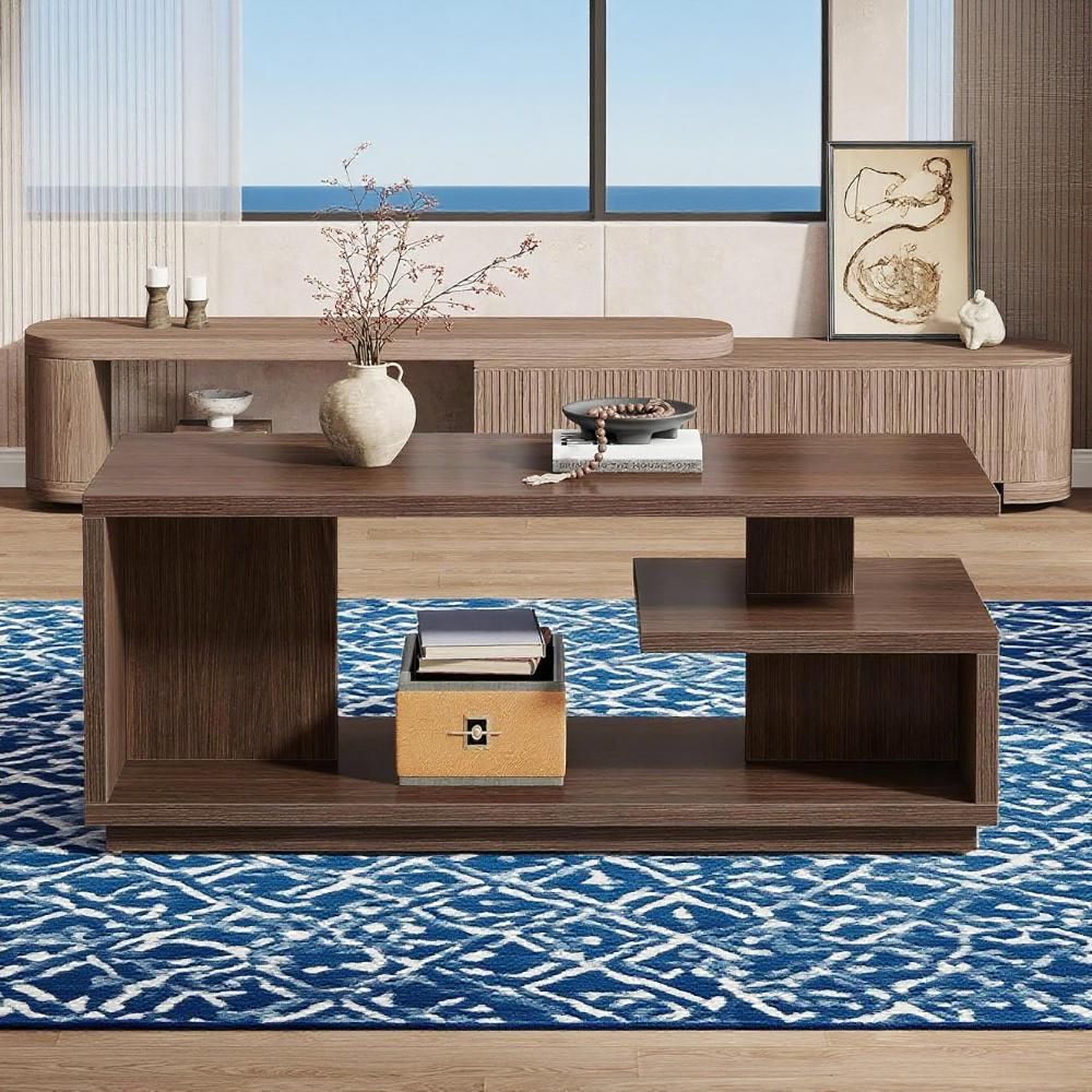 手作りの耐久性のあるモダンな無垢材コーヒーテーブル、持続可能 - Sustainable Living Design のレビューと価格