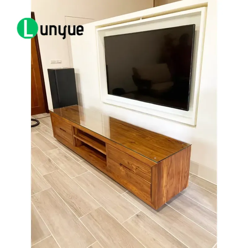 モダンなチーク材テレビキャビネット、4つの引き出し、ヨーロッ - Sustainable Living Design のレビューと価格