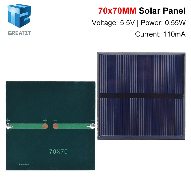 GREATZT 5.5V 110mA ソーラーパネル多結晶  - Solar Charger Panel Foldable のレビューと価格