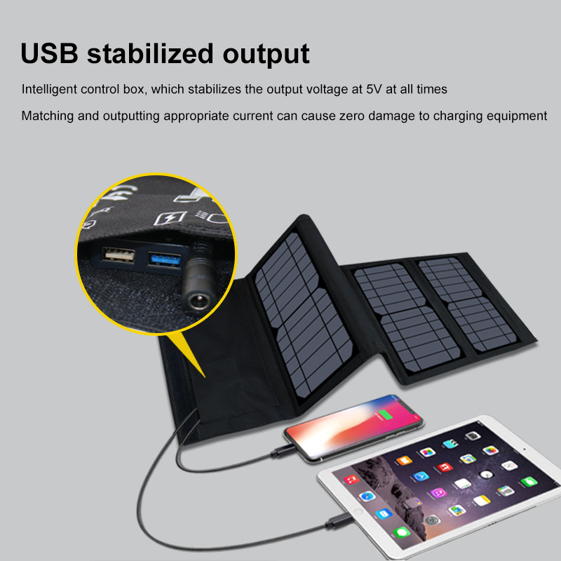 折りたたみ式ソーラーパネル充電器,電話充電器,ポータブルパワ - Solar Charger Panel Foldable のレビューと価格